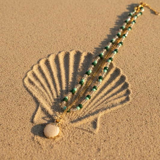 Colar  Golden Shell Duo