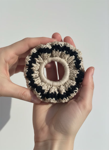 Scrunchie Noir Cream