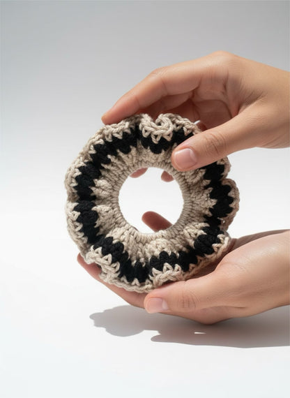 Scrunchie Noir Cream