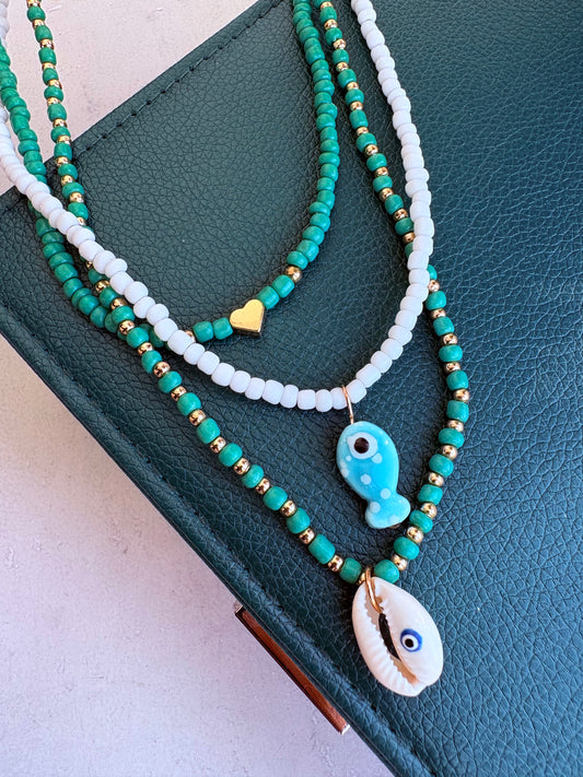 Colar Conjunto Mar Verde