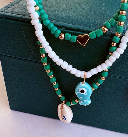 Colar Conjunto Mar Verde